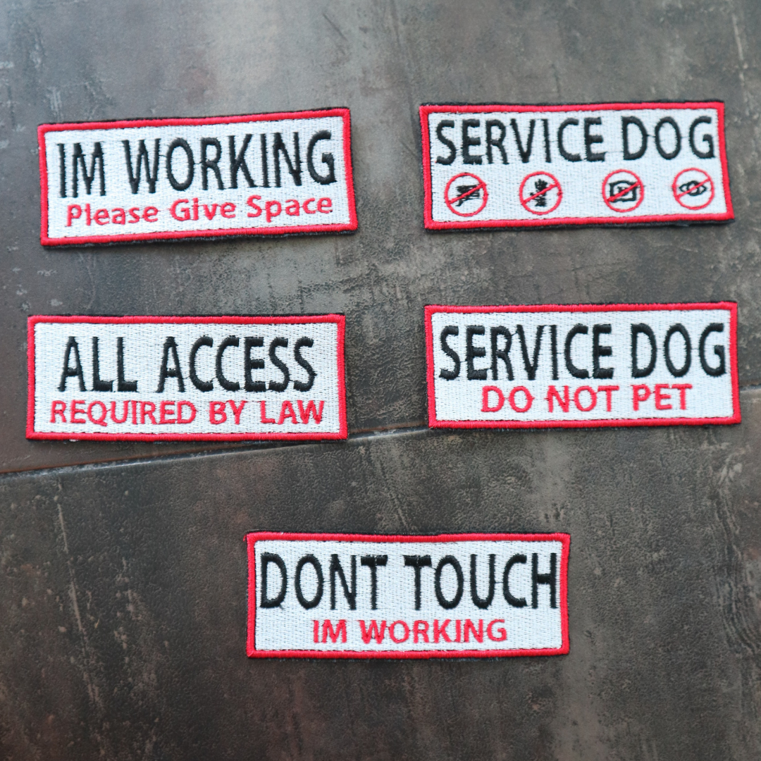 SERVICE DOG - PATCH BUNDLE of (5) - 1.5 x 4 – k9empawered