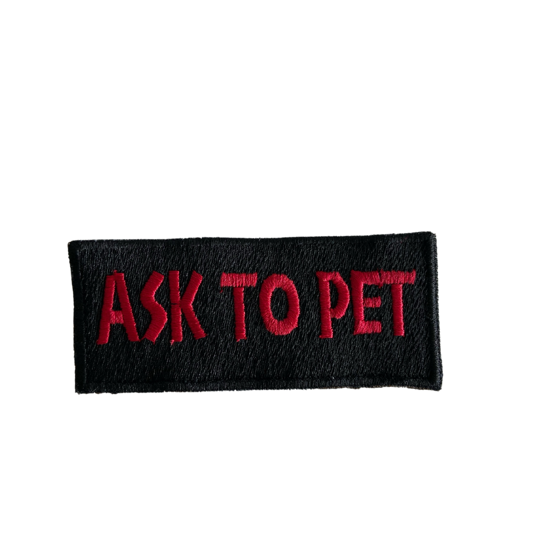 CUSTOM Embroidered Velcro Patch - DO NOT PET